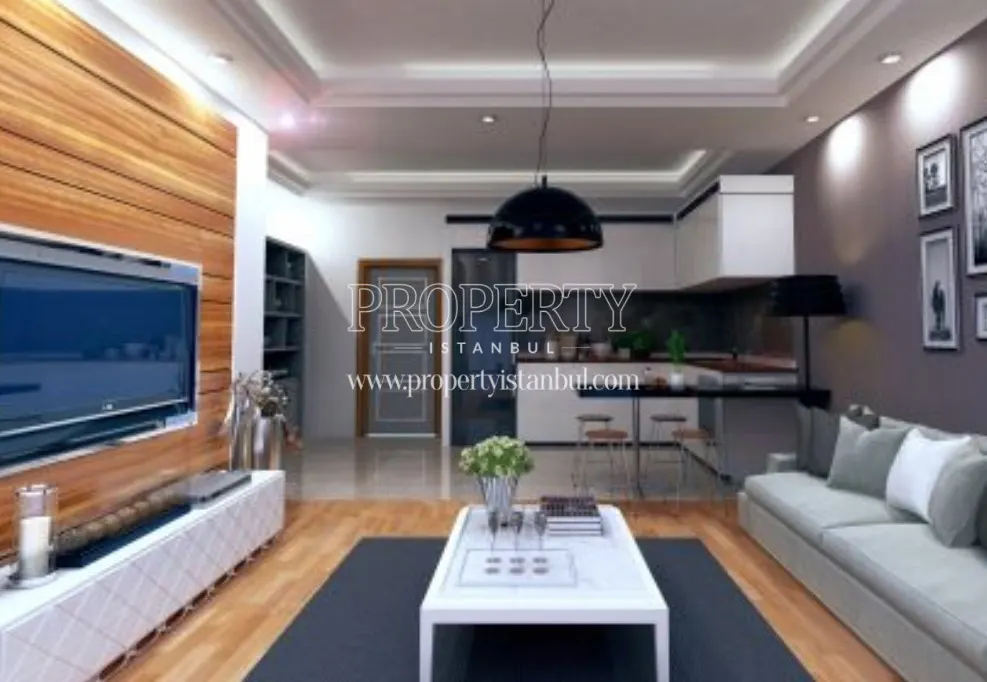 One of the living rooms in Olcay Point Residence