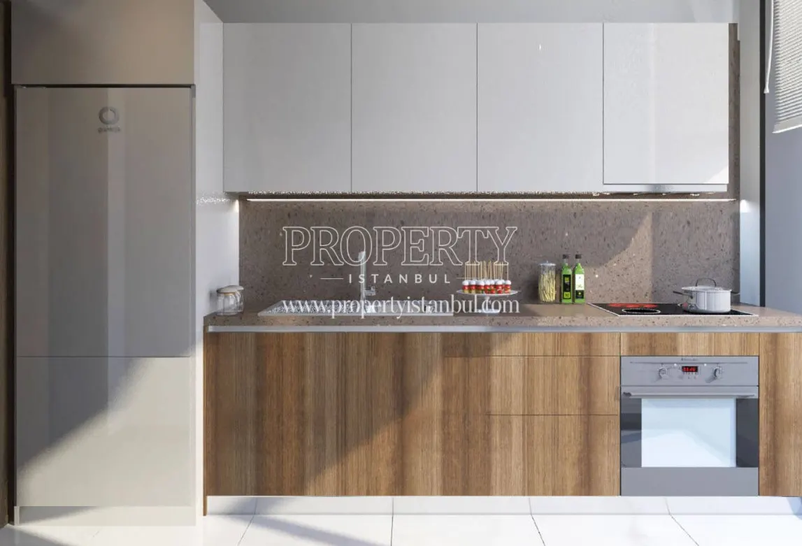 One of the kitchens in the Polat Tower Basin Ekspres project