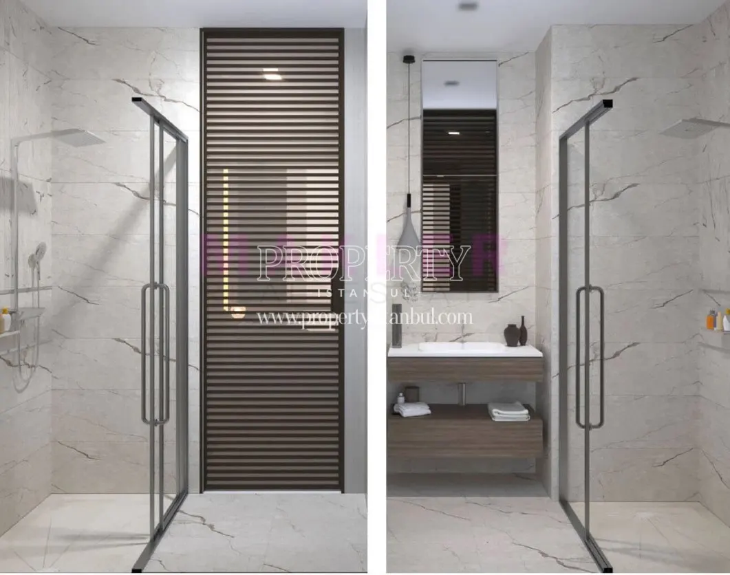 Well-designed bathroom in the Polat Tower Basin Ekspres project