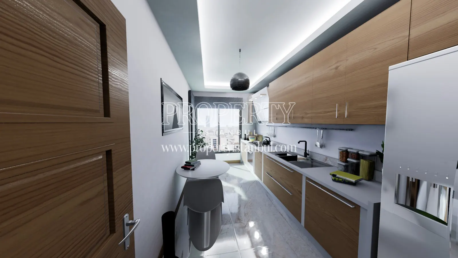 Narrow kitchen in Vadiland Towers
