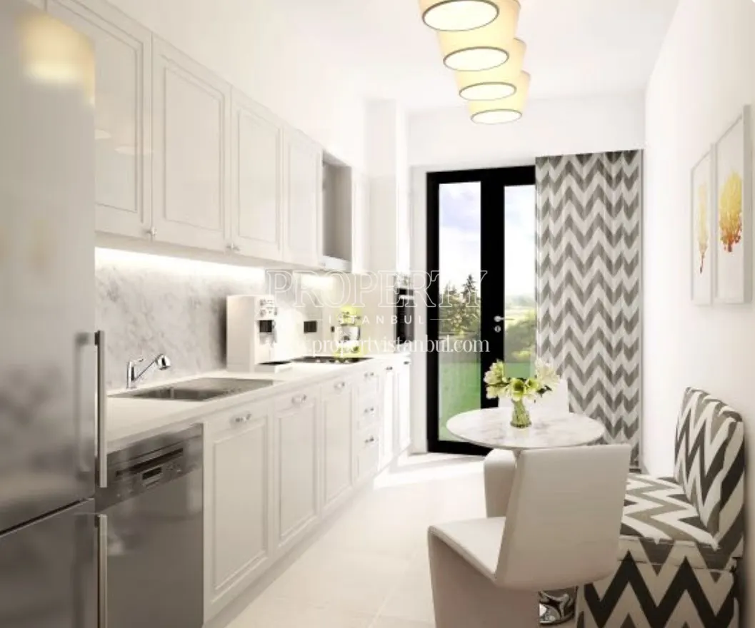 Black and white kitchen in Forev Modern Eyup
