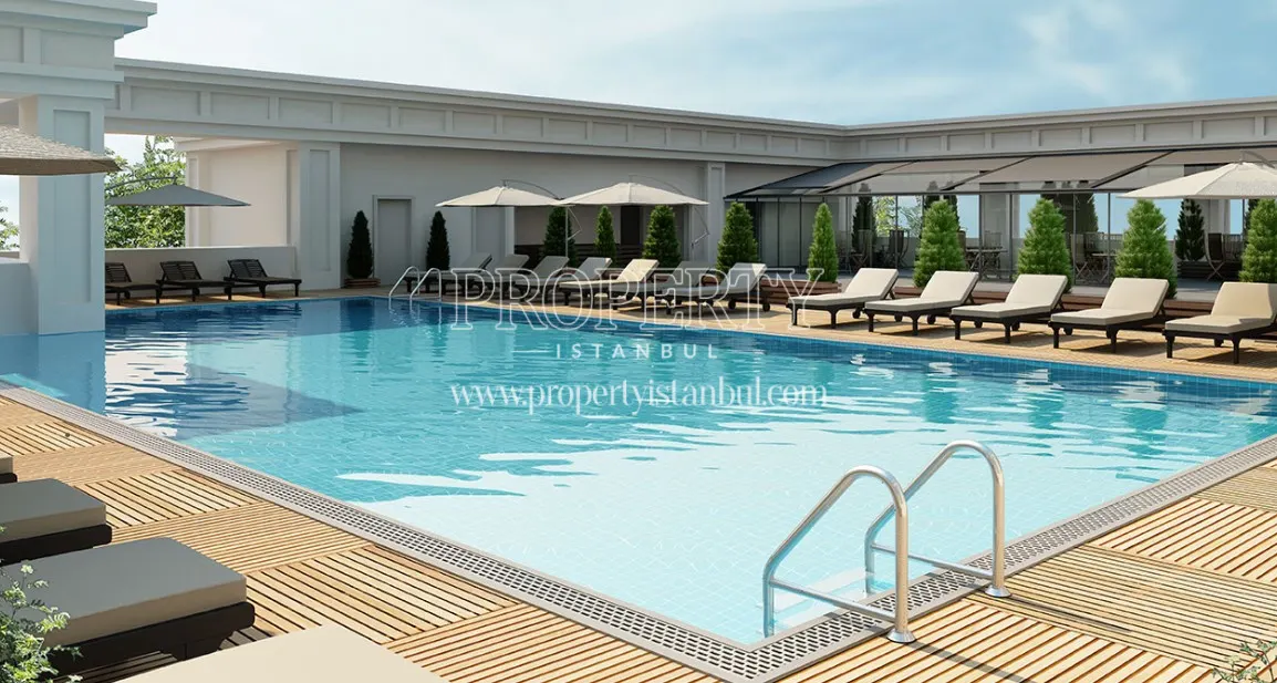 Swimming pool in the Residence Inn Deluxia project