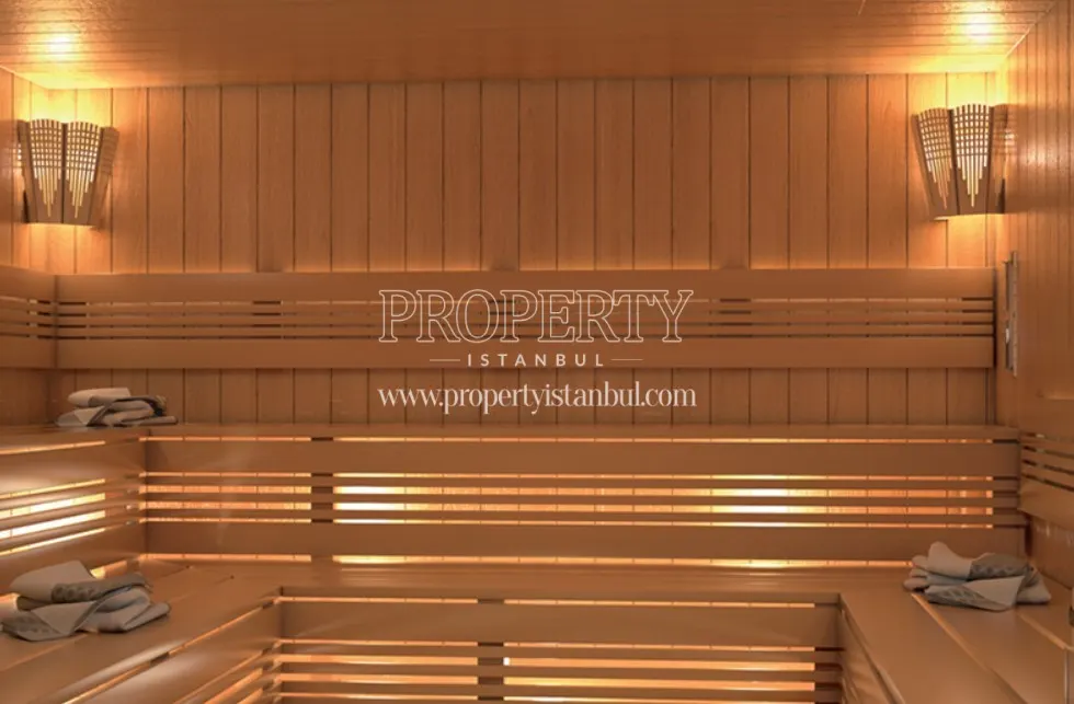Sauna in the Merkez Kemerburgaz project