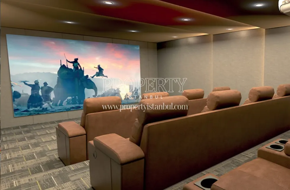 Cinema room in the Merkez Kemerburgaz project