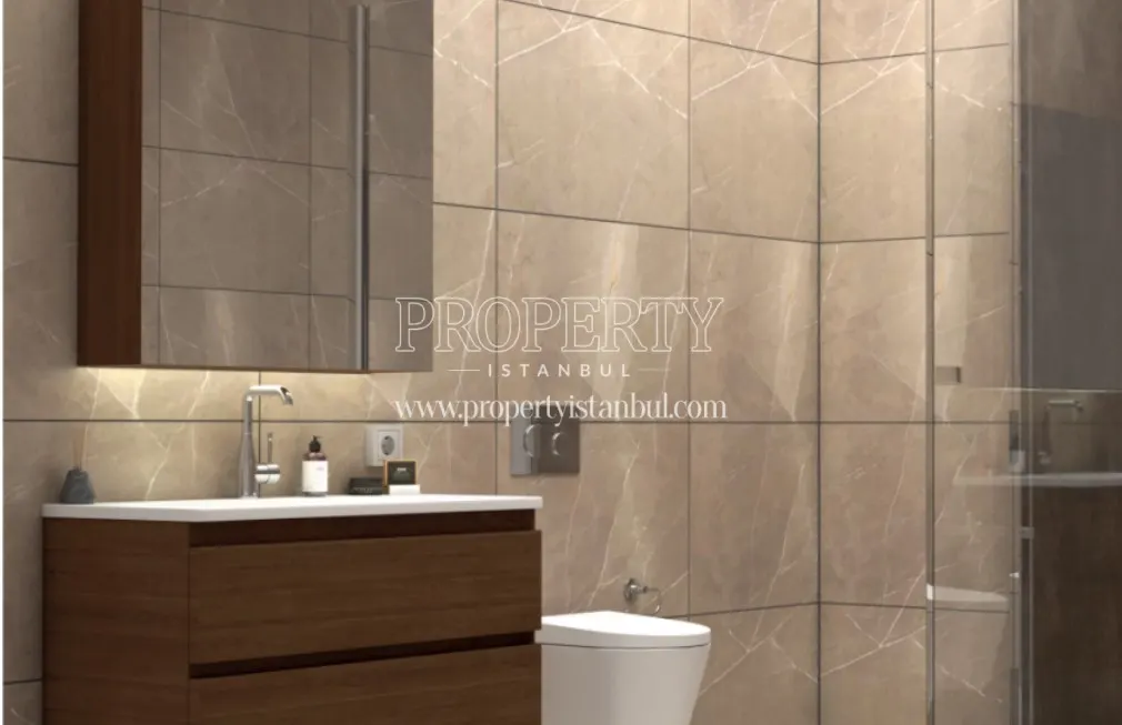 Bathroom in the Merkez Kemerburgaz project