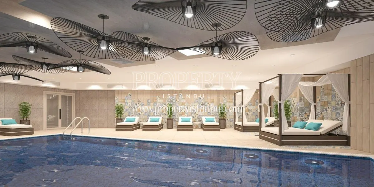 An indoor swimming pool in Alya Mercan Project