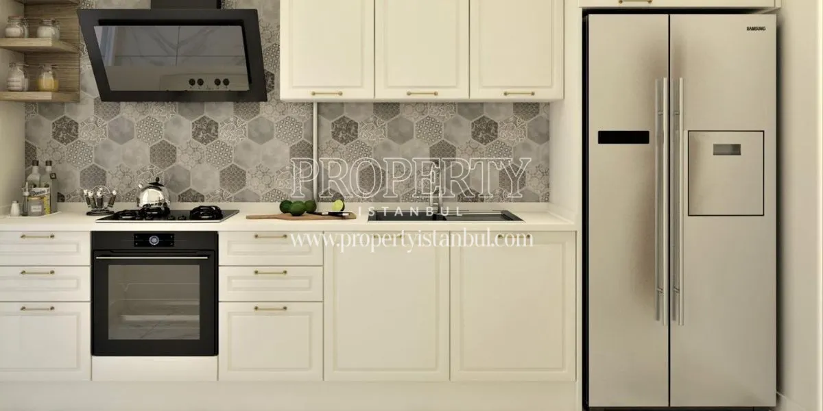 A kitchen in Alya Mercan Project