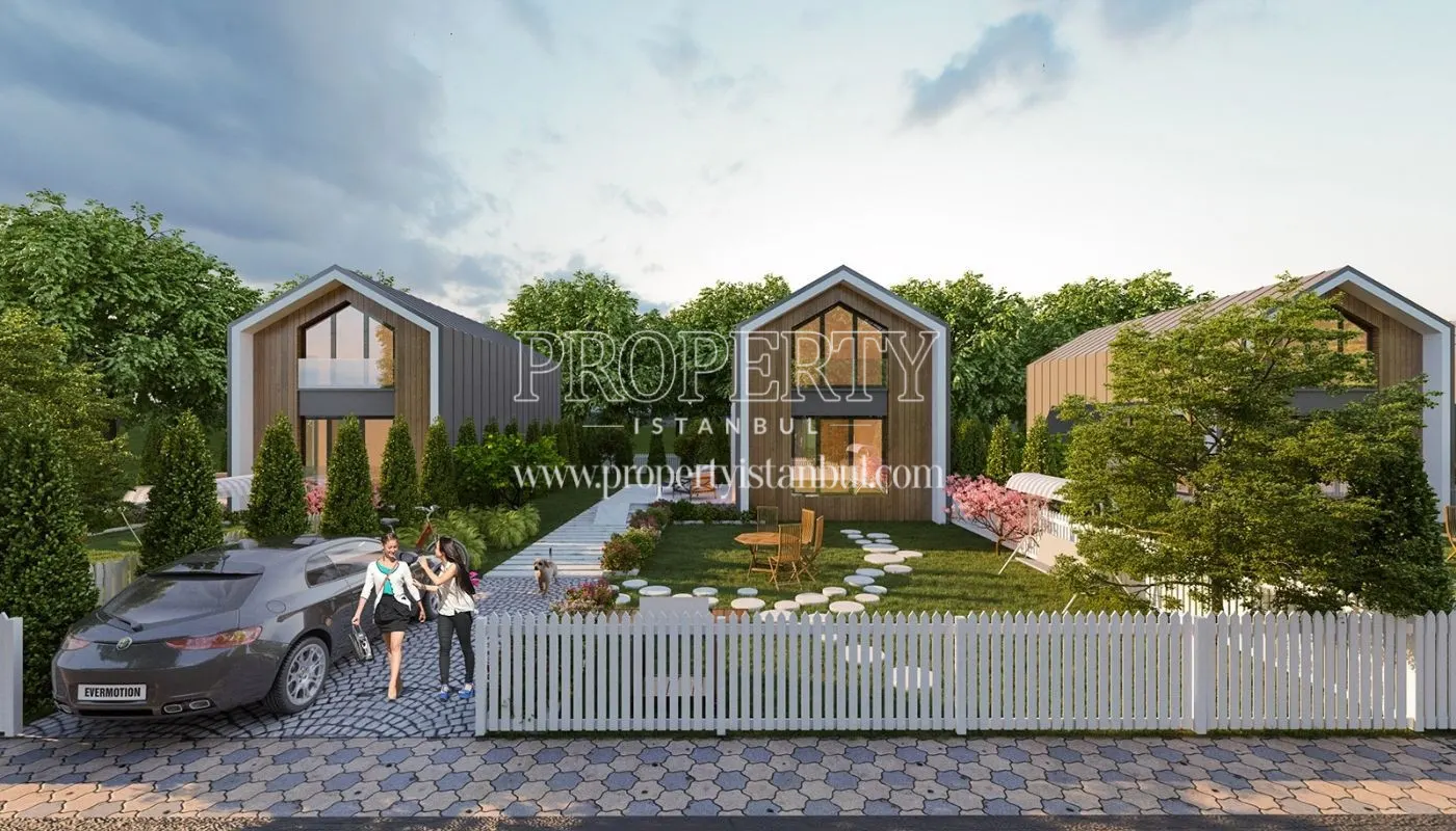A house and its garden in Villa'de PIAR Doga Evleri