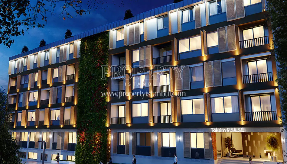 Exterior views of blocks in Taksim Palas