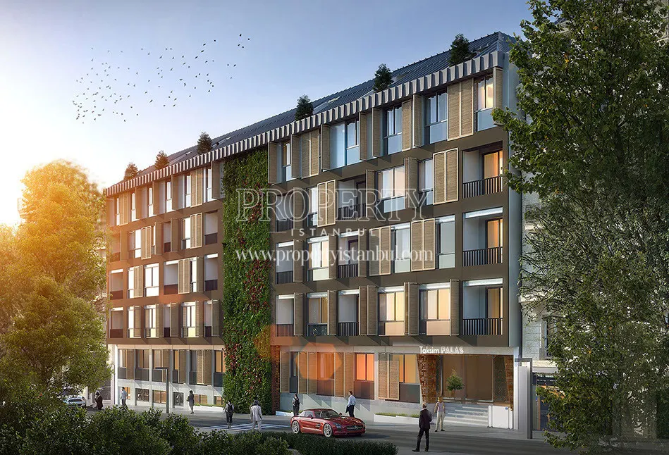 Outdoor views of blocks in Taksim Palas
