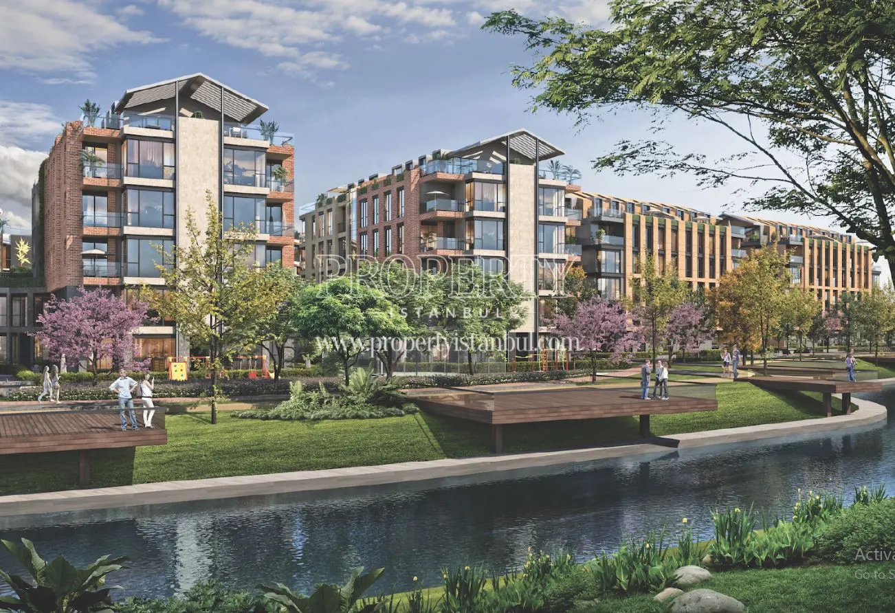 Garden area and buildings of the Seba Gokturk project