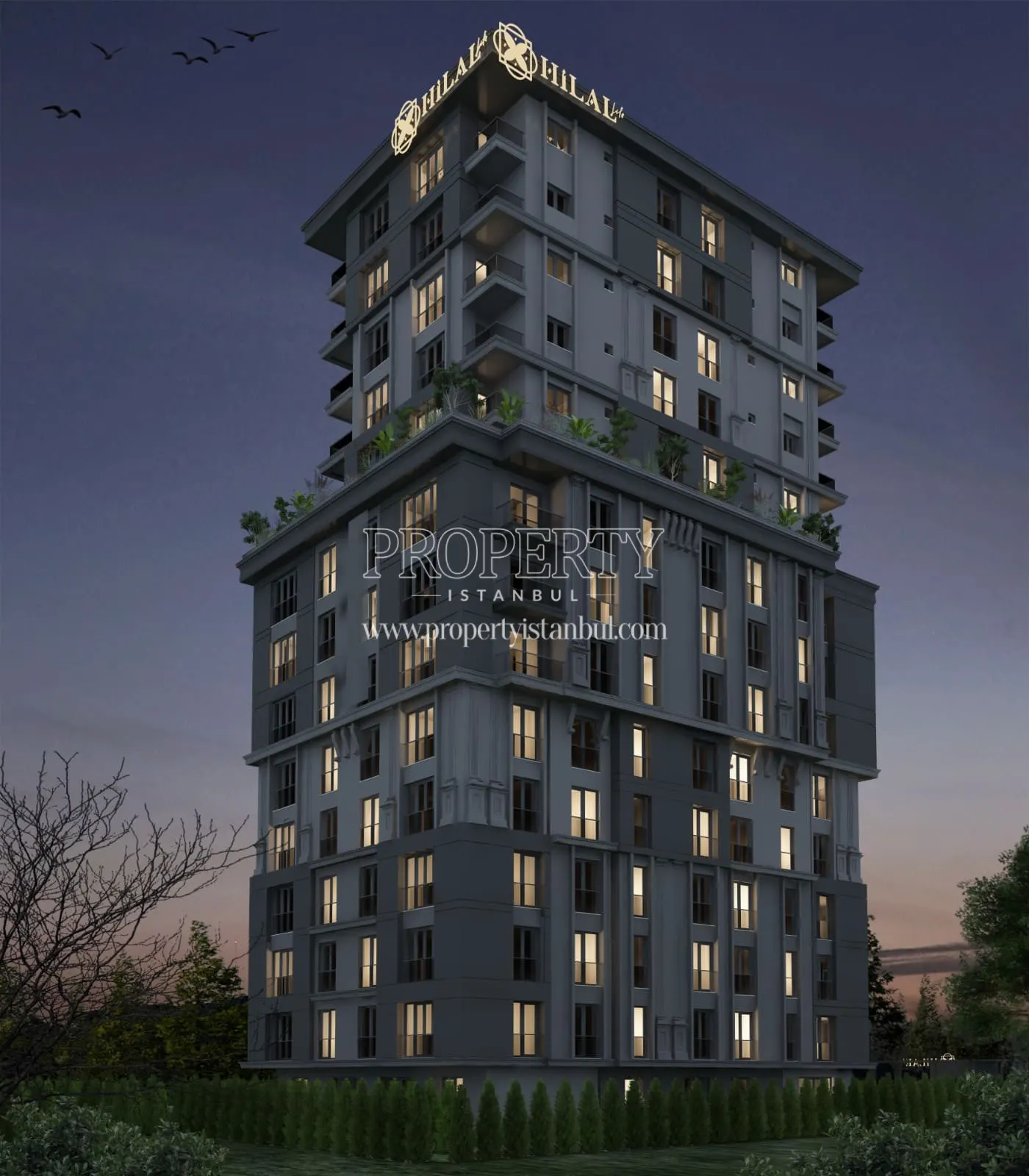 Night view of the Hilal Life project