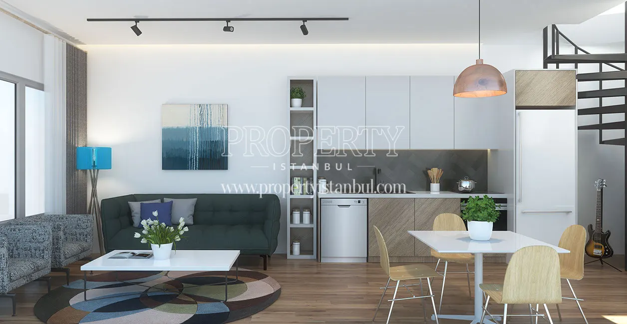 Dining area of an apartment in Taksim Palas