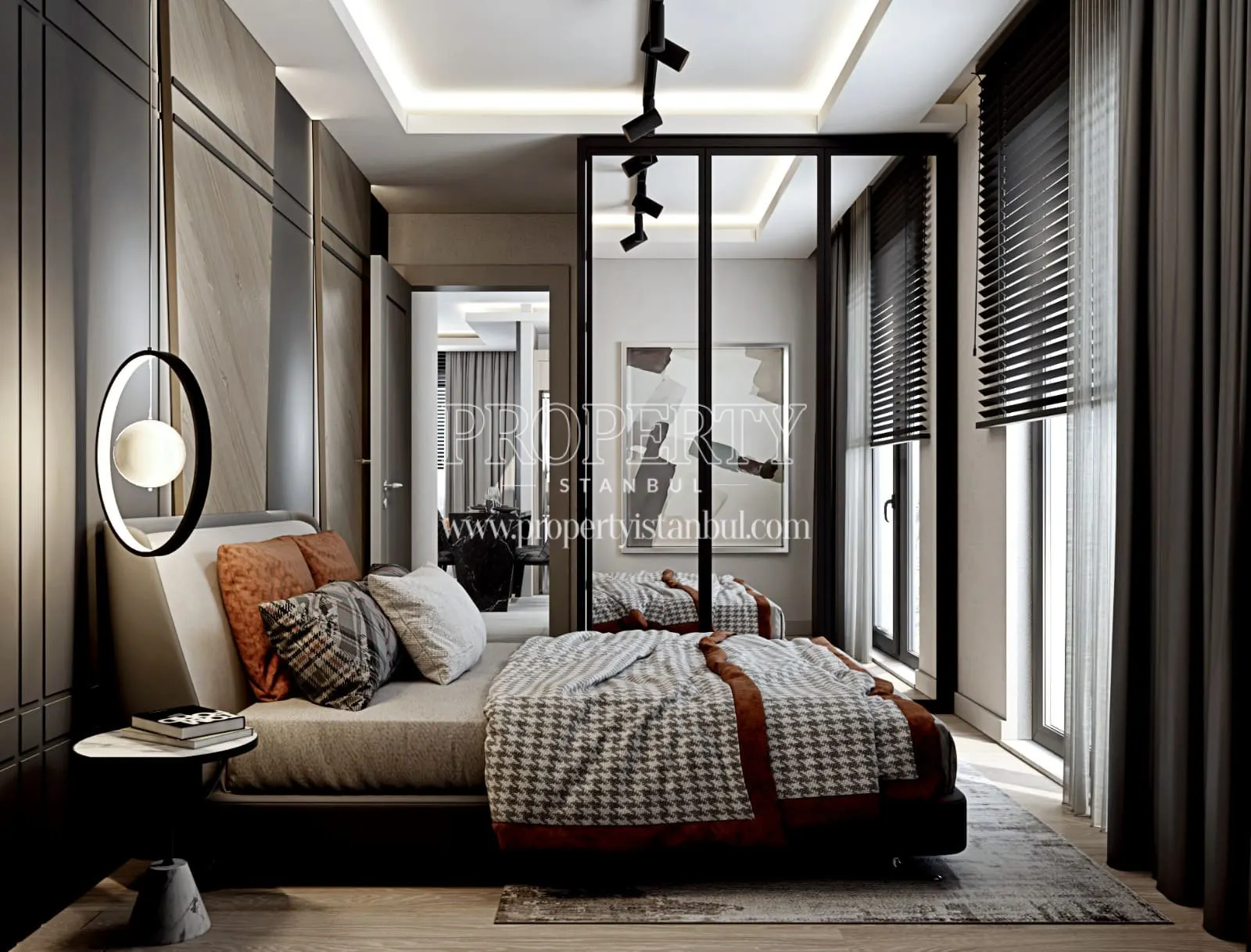 Master bedroom of an apartment in Hilal Life