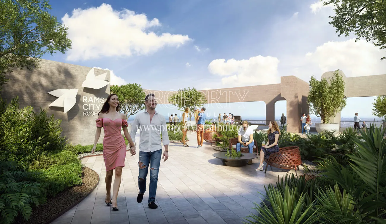 Terrace restaurant area in the Rams City Halic project