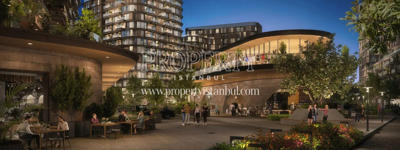 Night view of the Rams City Halic project