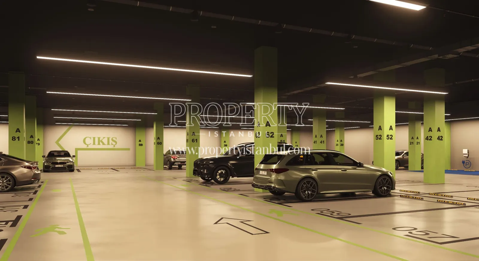 Enclosed parking area of Rams Garden