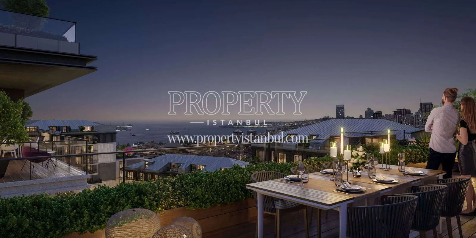 Scenery from the terrace in the Referans Besiktas project