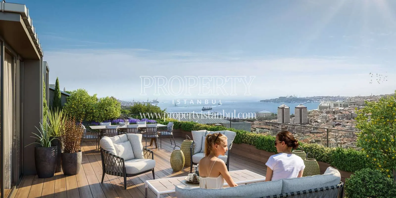 Scenery from the terrace in the Referans Besiktas project