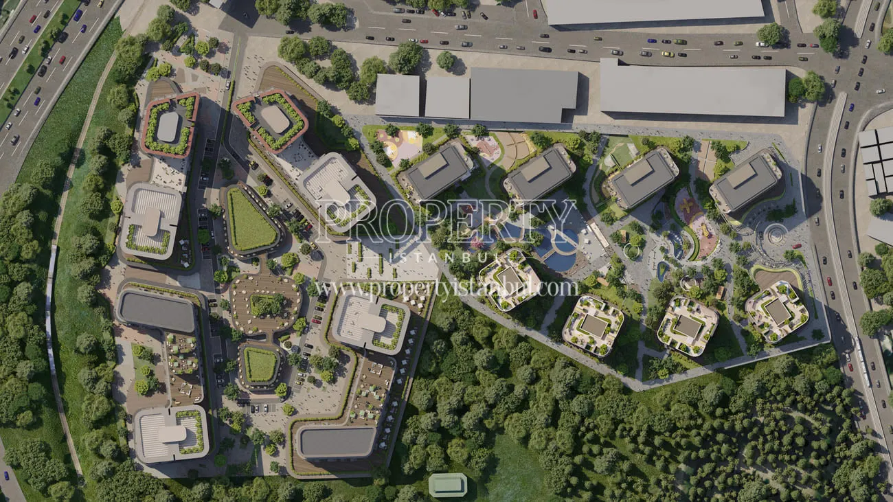 Drone view of the Rams City Halic project