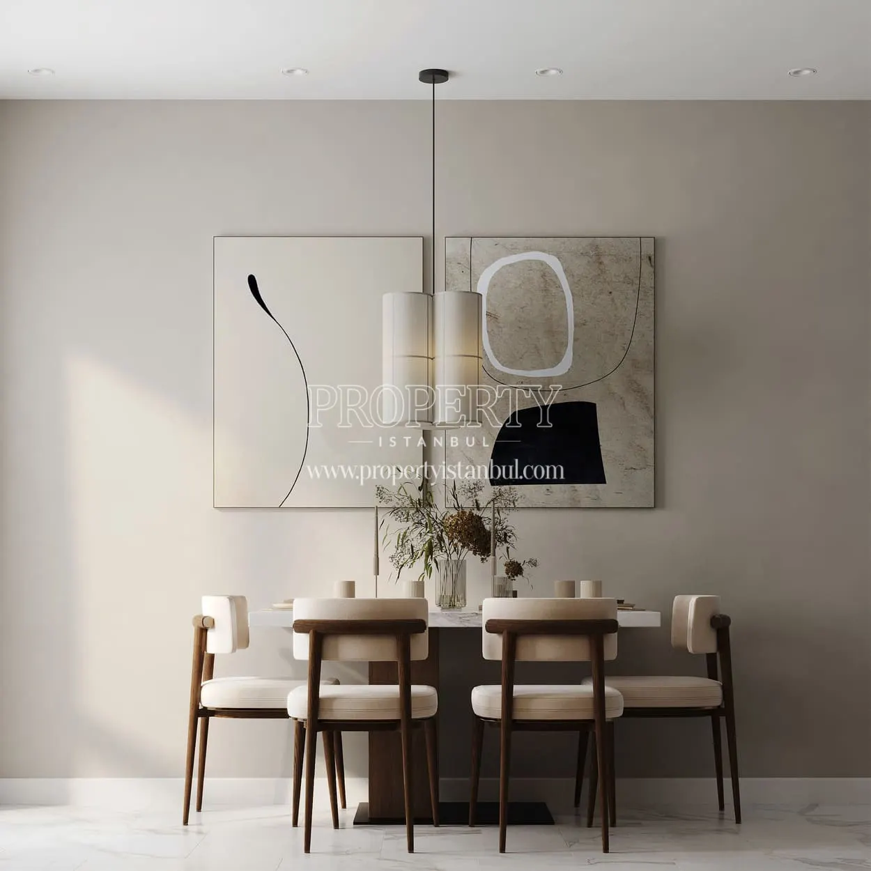 Dining area of an apartment in Rams City Halic