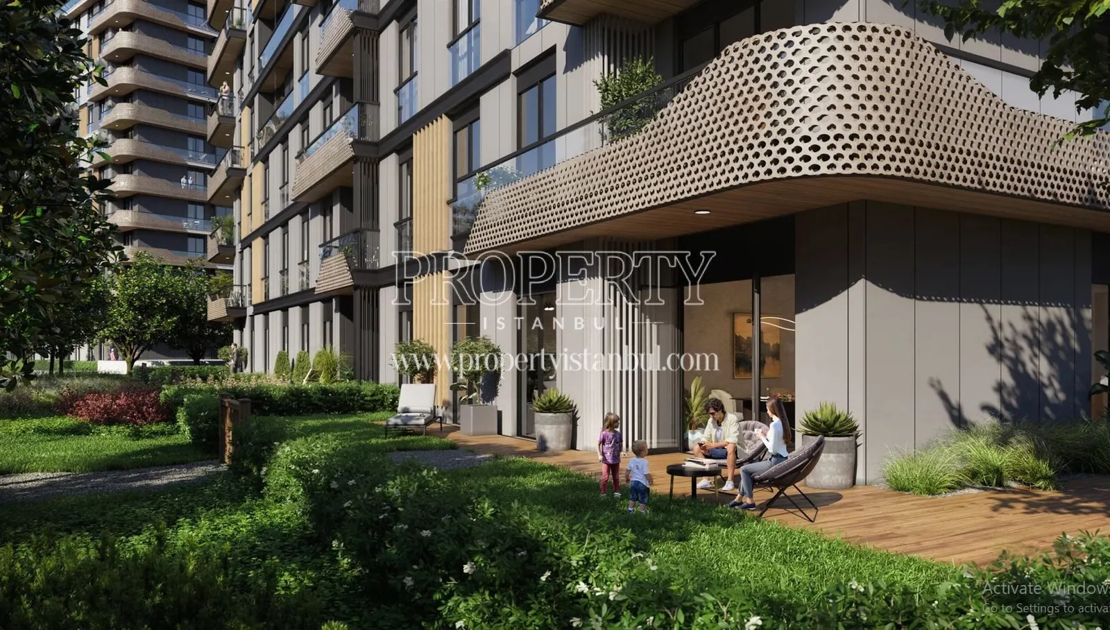 Terrace garden of an apartment in Rams Garden