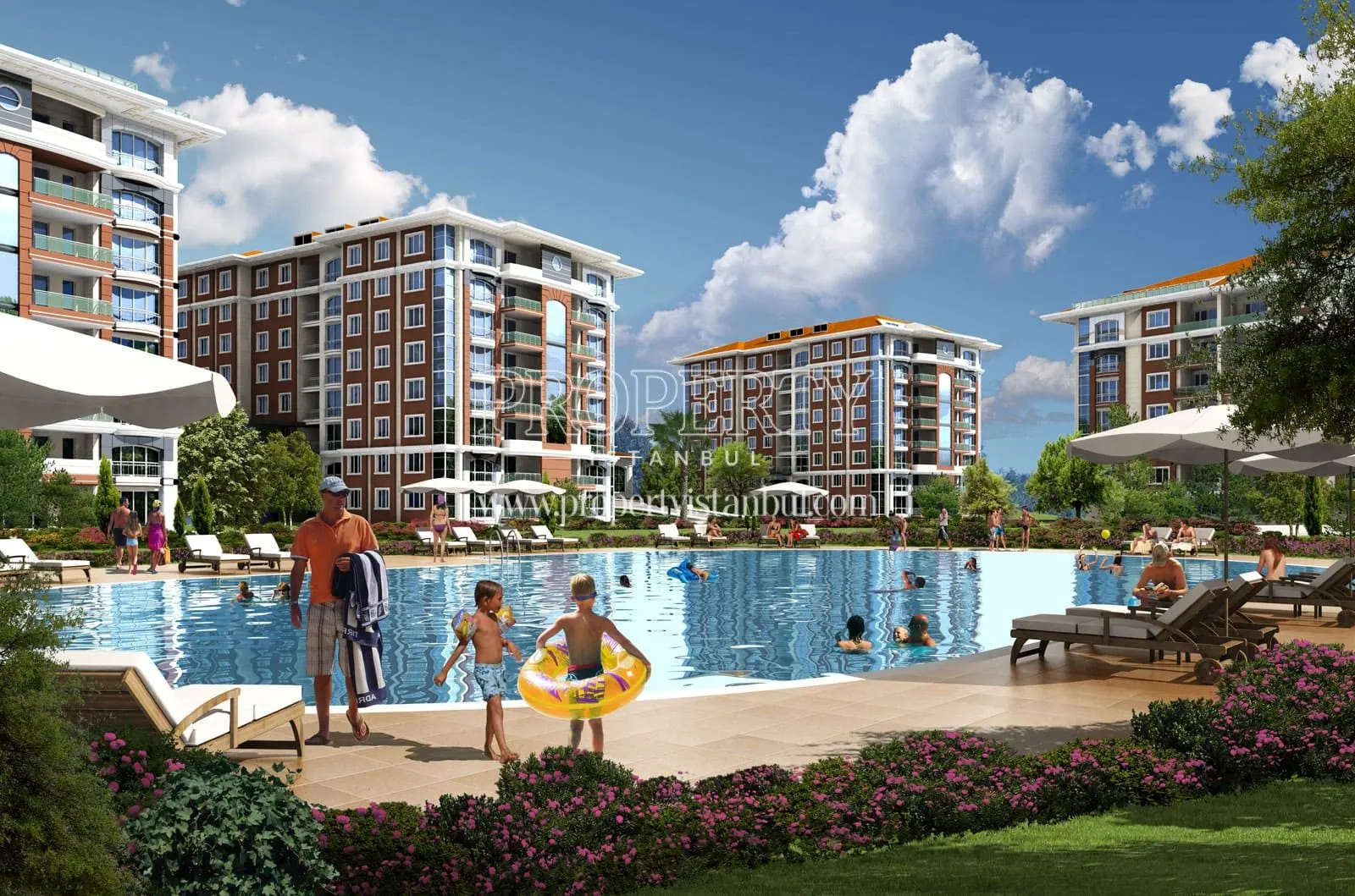 Outdoor swimming pool of Hilal Konaklari
