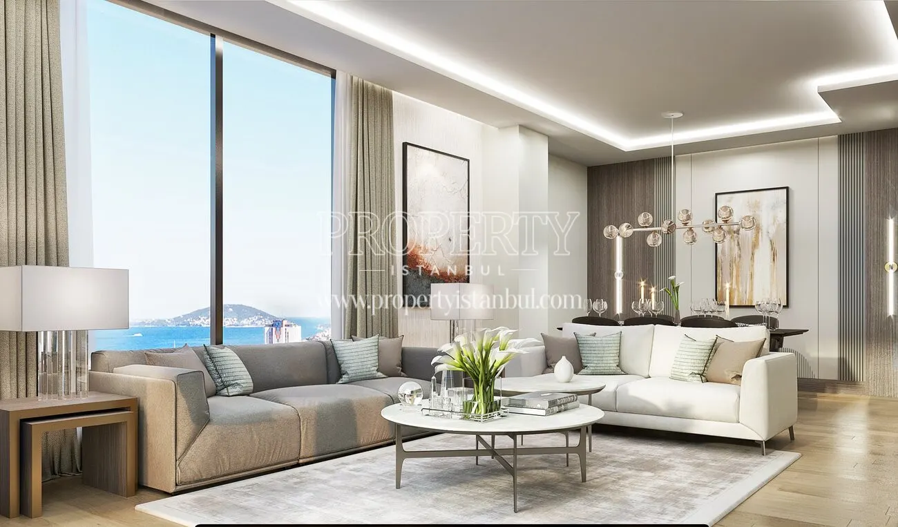 Living room of an apartment in Dunya Sehir Maltepe