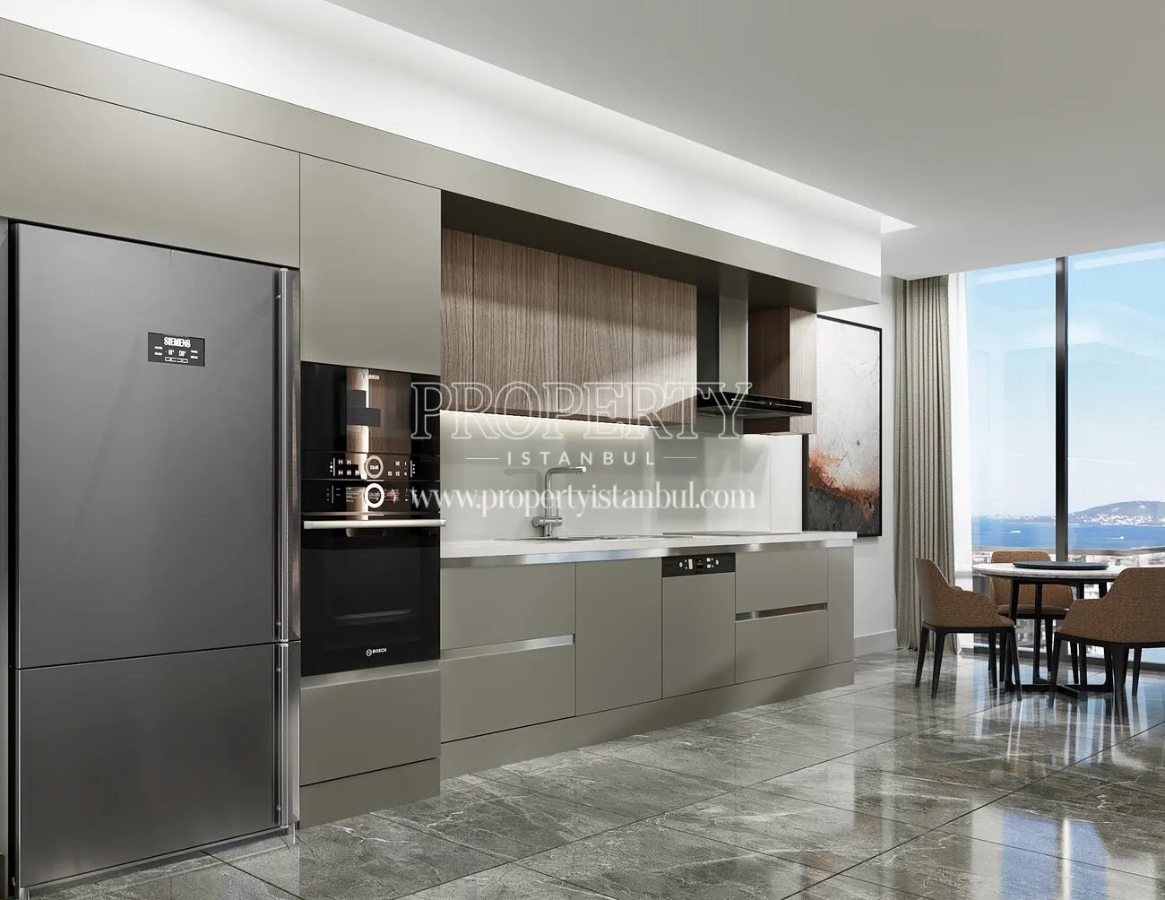 Kitchen of an apartment in Dunya Sehir Maltepe