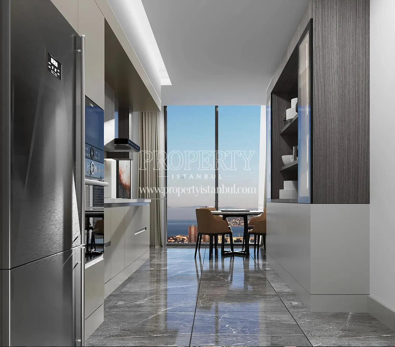 Kitchen of an apartment in Dunya Sehir Maltepe