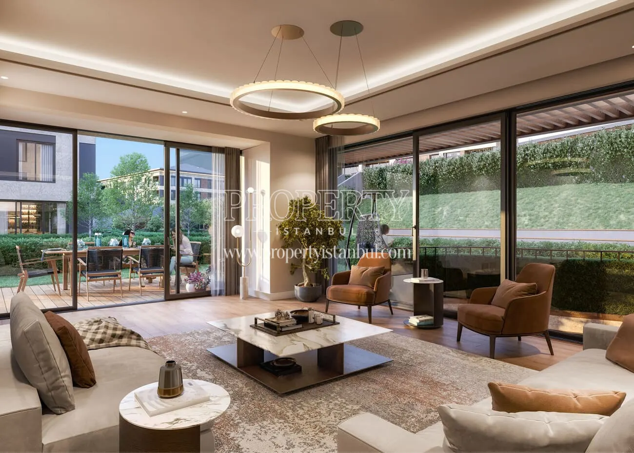 Living room of an apartment in the Selenium Park project
