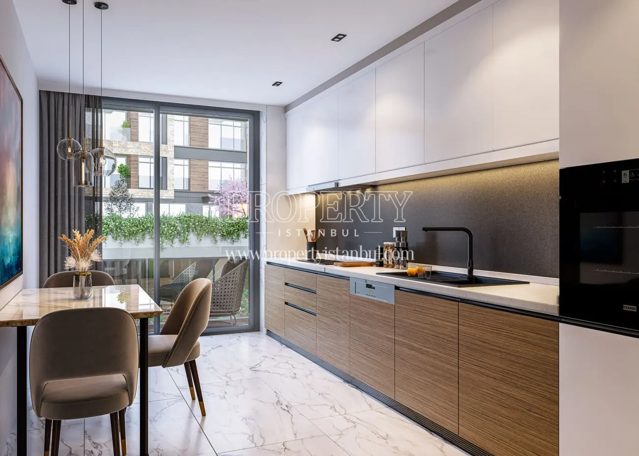 Kitchen of an apartment in the Selenium Park project