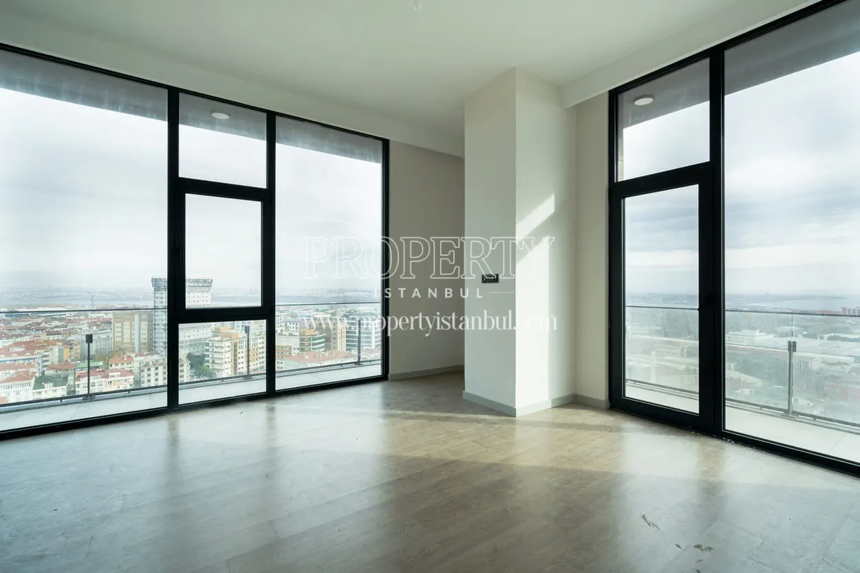 Living room of an apartment in the Empire Avcilar project