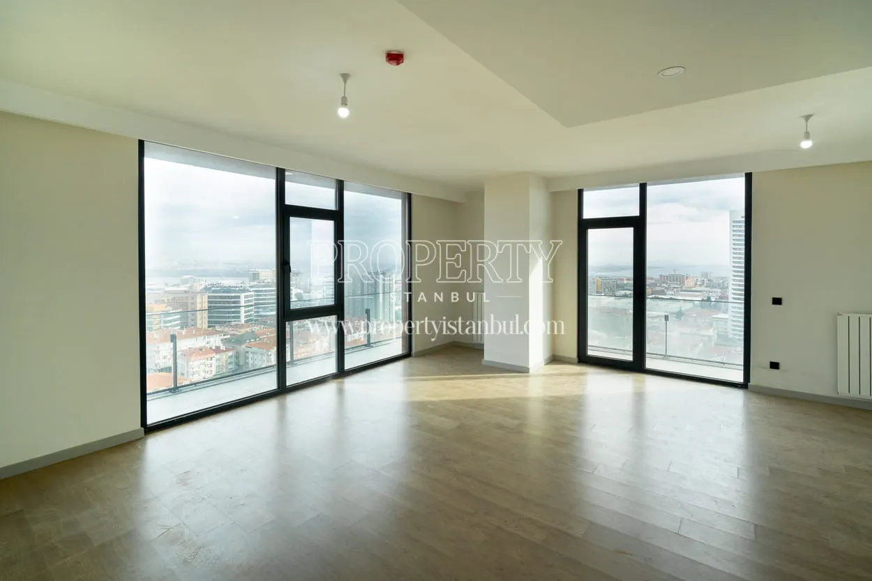 Living room of an apartment in the Empire Avcilar project