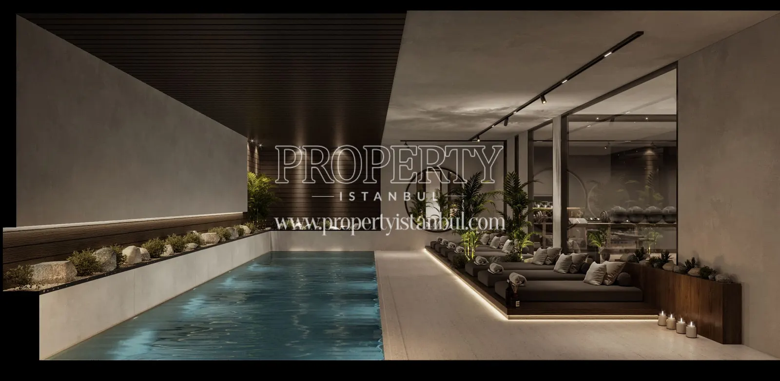 Swimming pool area in the Seba Casa project