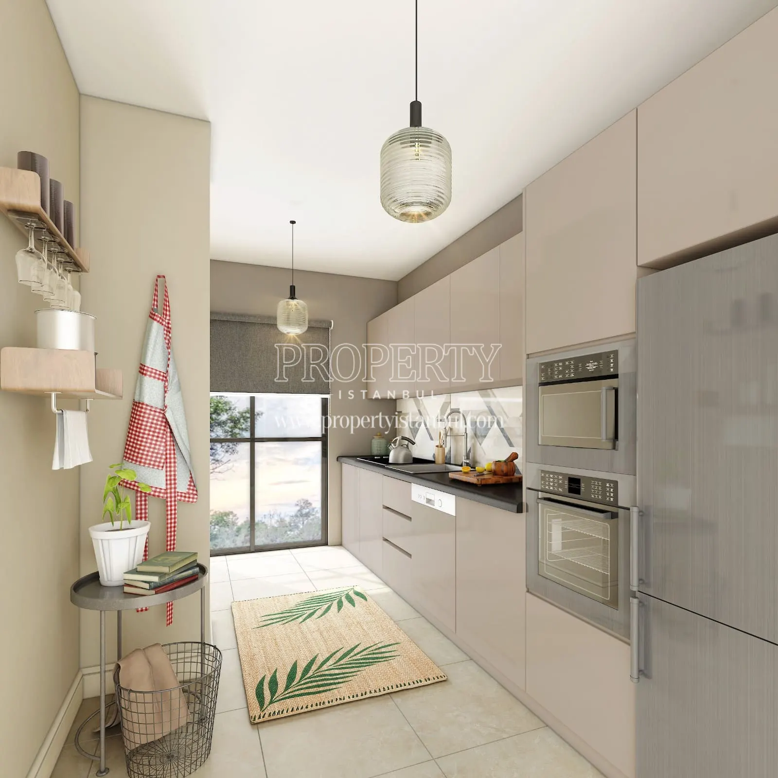 Kitchen of an apartment in Superior Suites