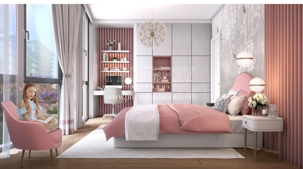 Bedroom of an apartment in the Suryapi Exen project