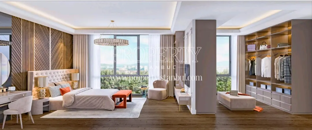 Bedroom of an apartment in the Suryapi Exen project