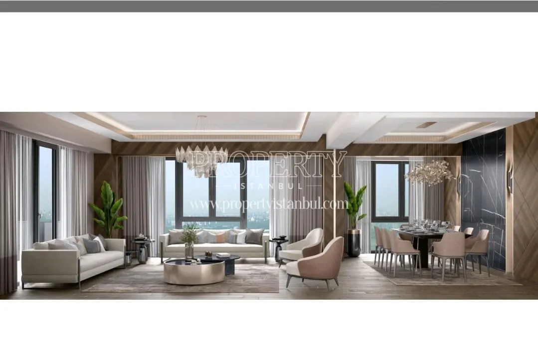 Living room of an apartment in the Suryapi Exen project