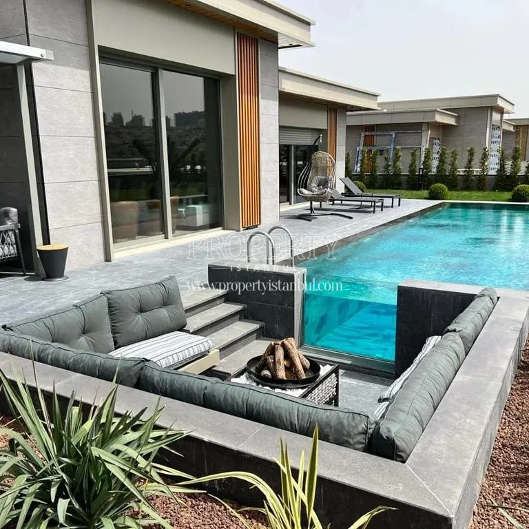 Outdoor view of a villa in the Brand Vadi project