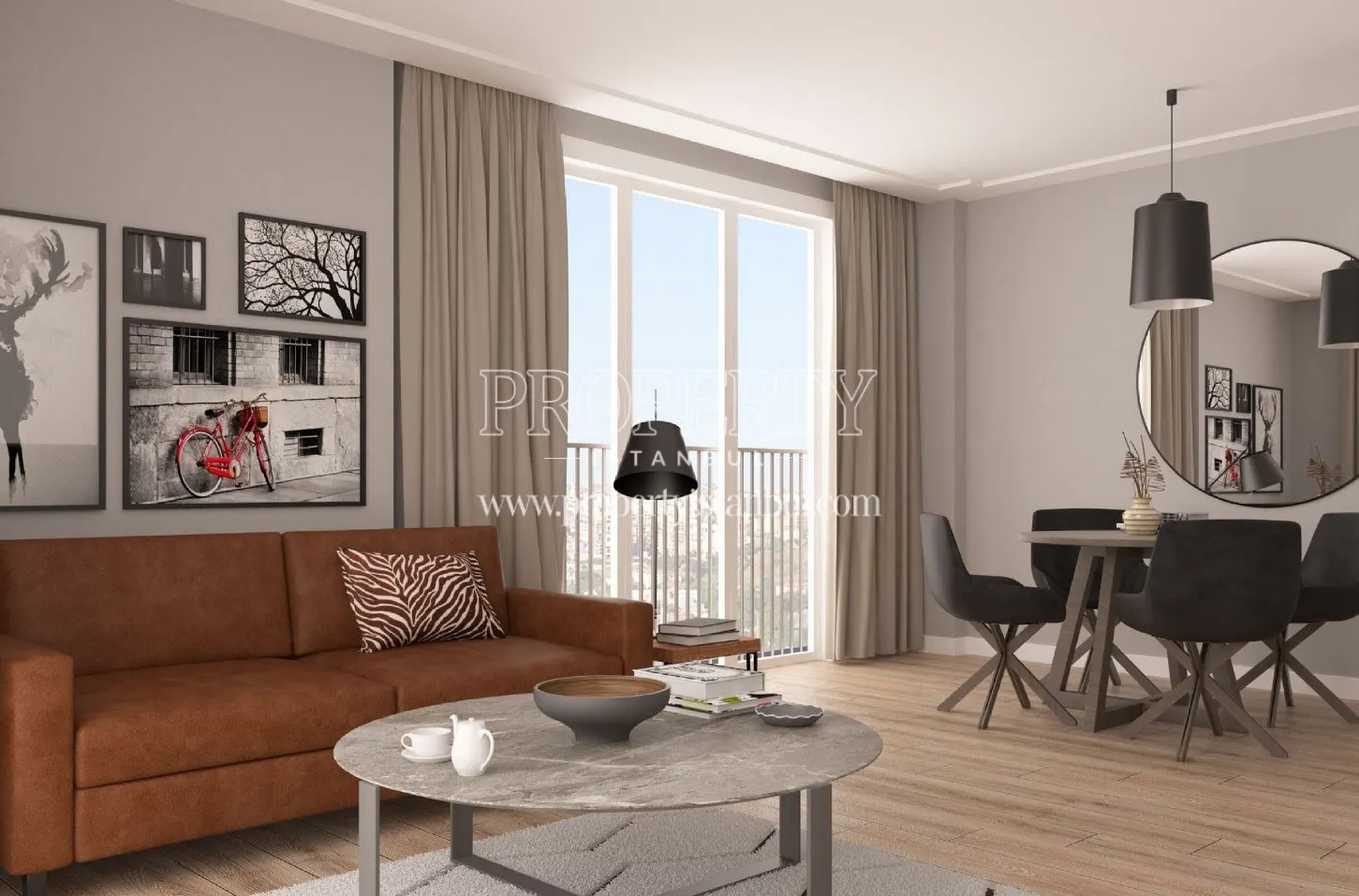 Living room of an apartment in JB Panorama project