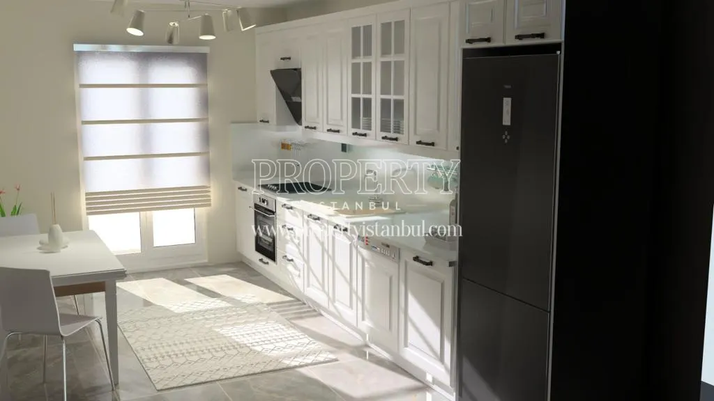 Kitchen of an apartment in the Cadde Ispartakule project