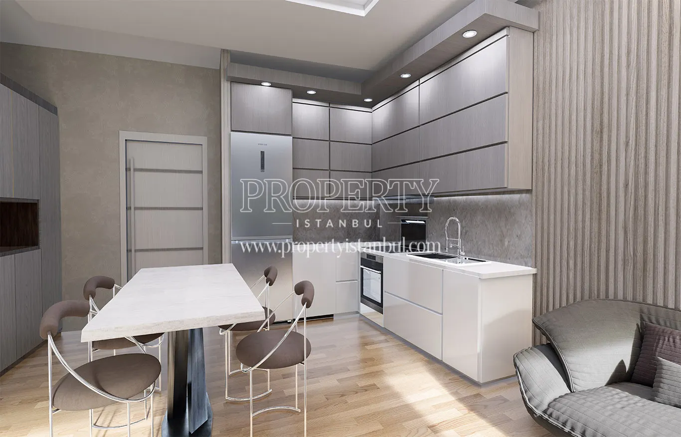 Dining area of an apartment in the Lotus Towers project