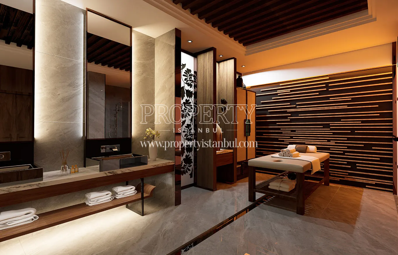 Massage room in the Lotus Towers project