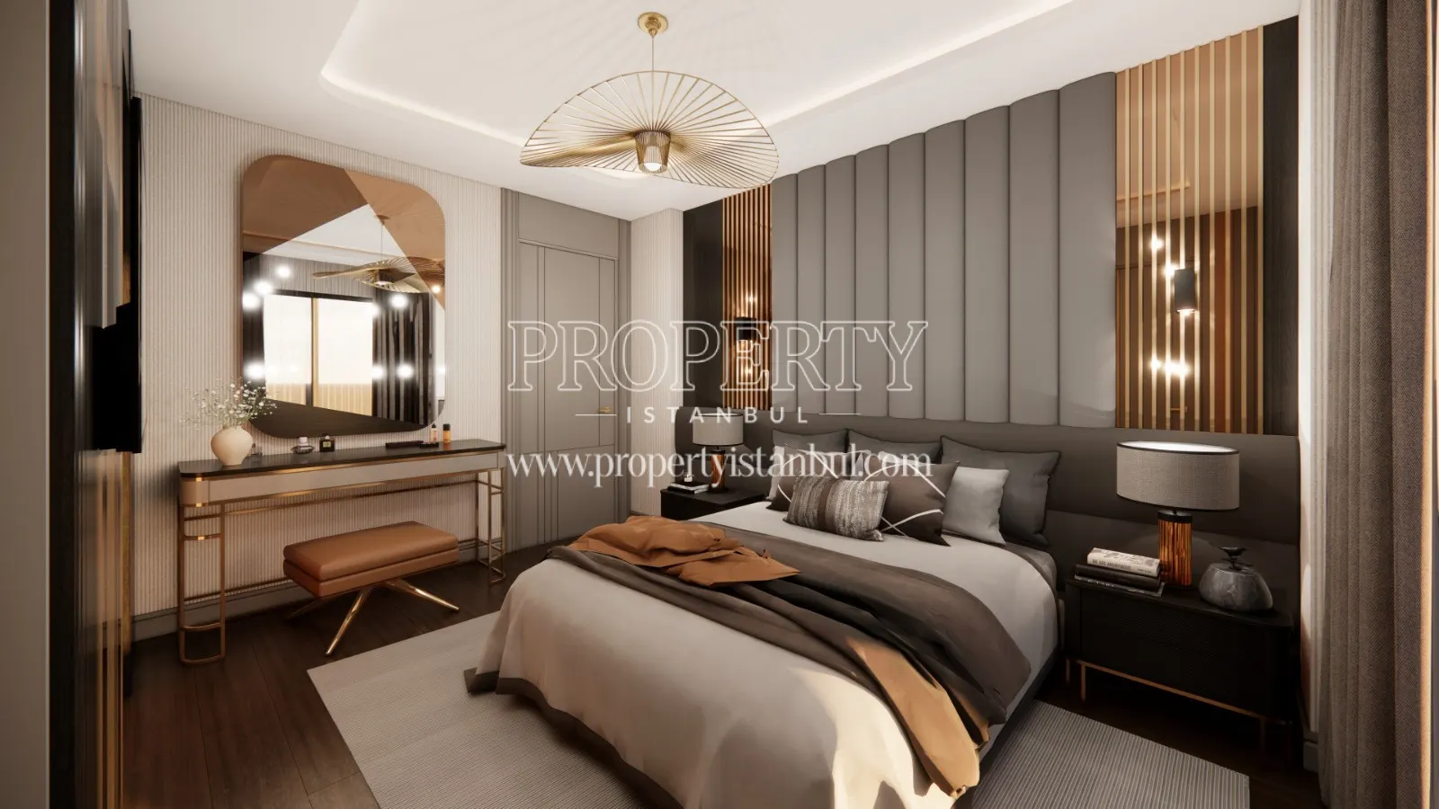Bedroom of an apartment in Mansion Basaksehir