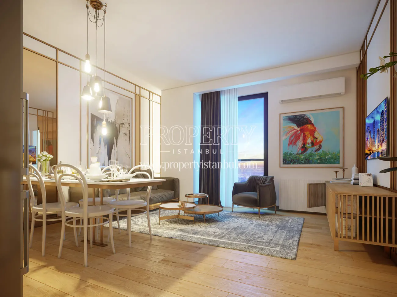 living room of an apartment in Resim Modern Kagithane