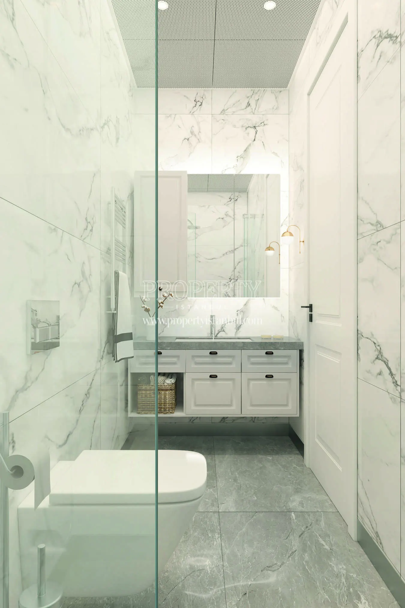 Bathroom of a villa in Artea Bahcesehir project