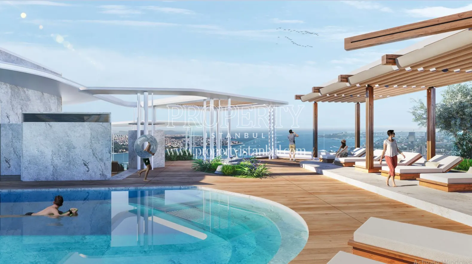 Terrace area of Barbaros 48 project
