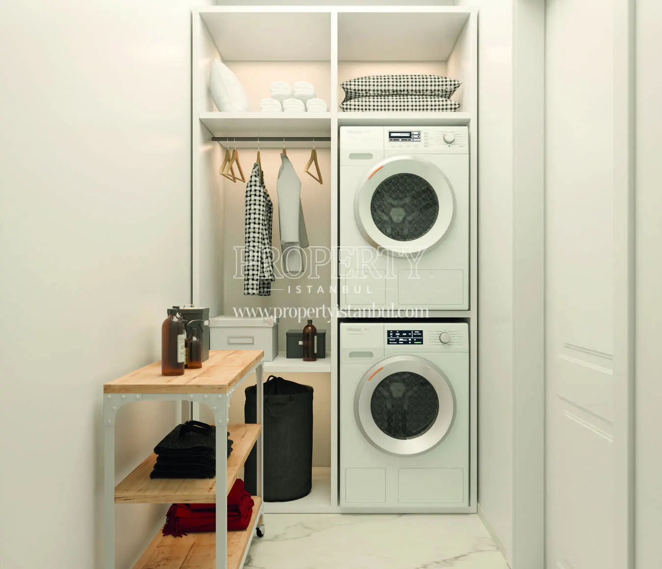 Laundry room of a villa in Artea Bahcesehir project