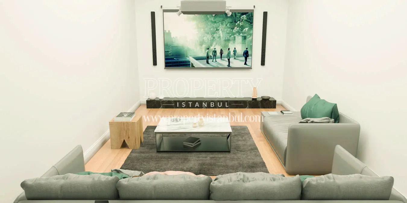 Private cinema room of a villa in Artea Bahcesehir project